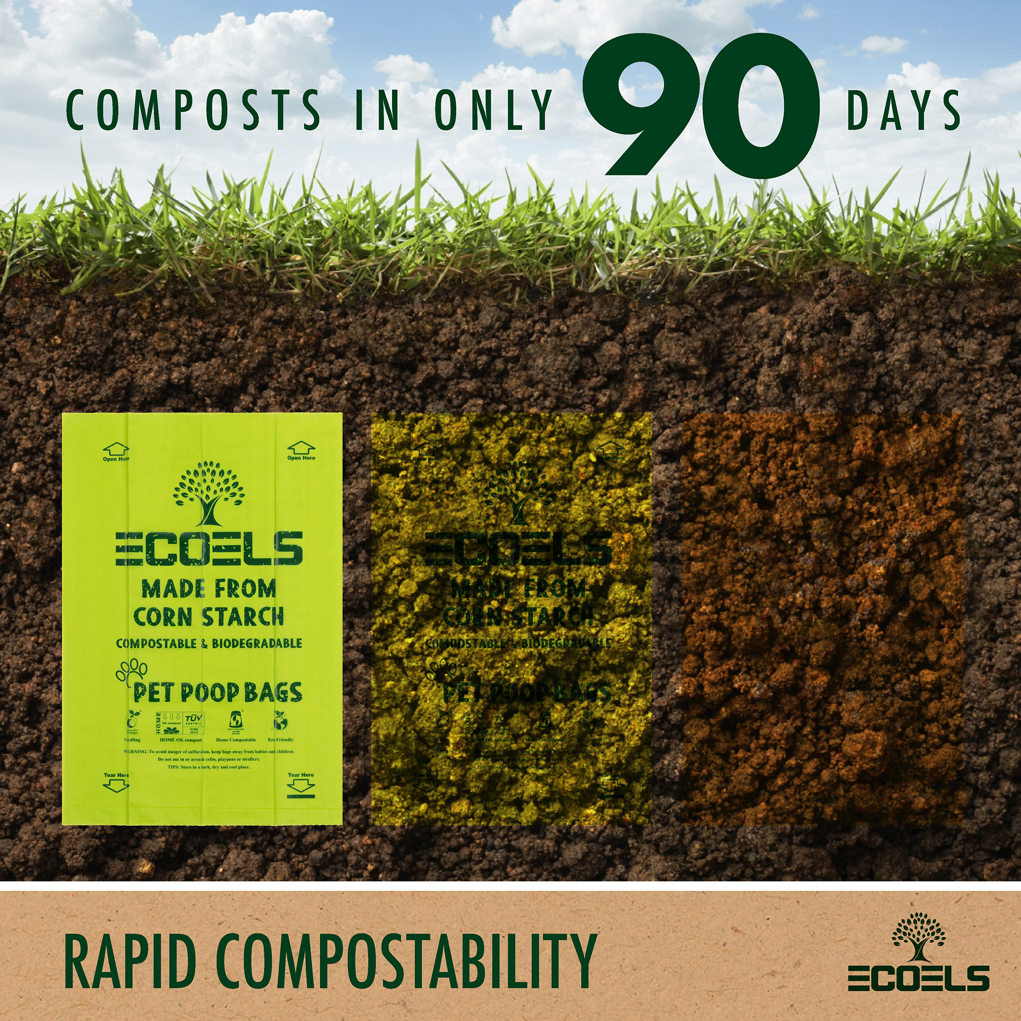 16 Rolls Compostable Dog Poo Bags - 240 Bags - Image 5